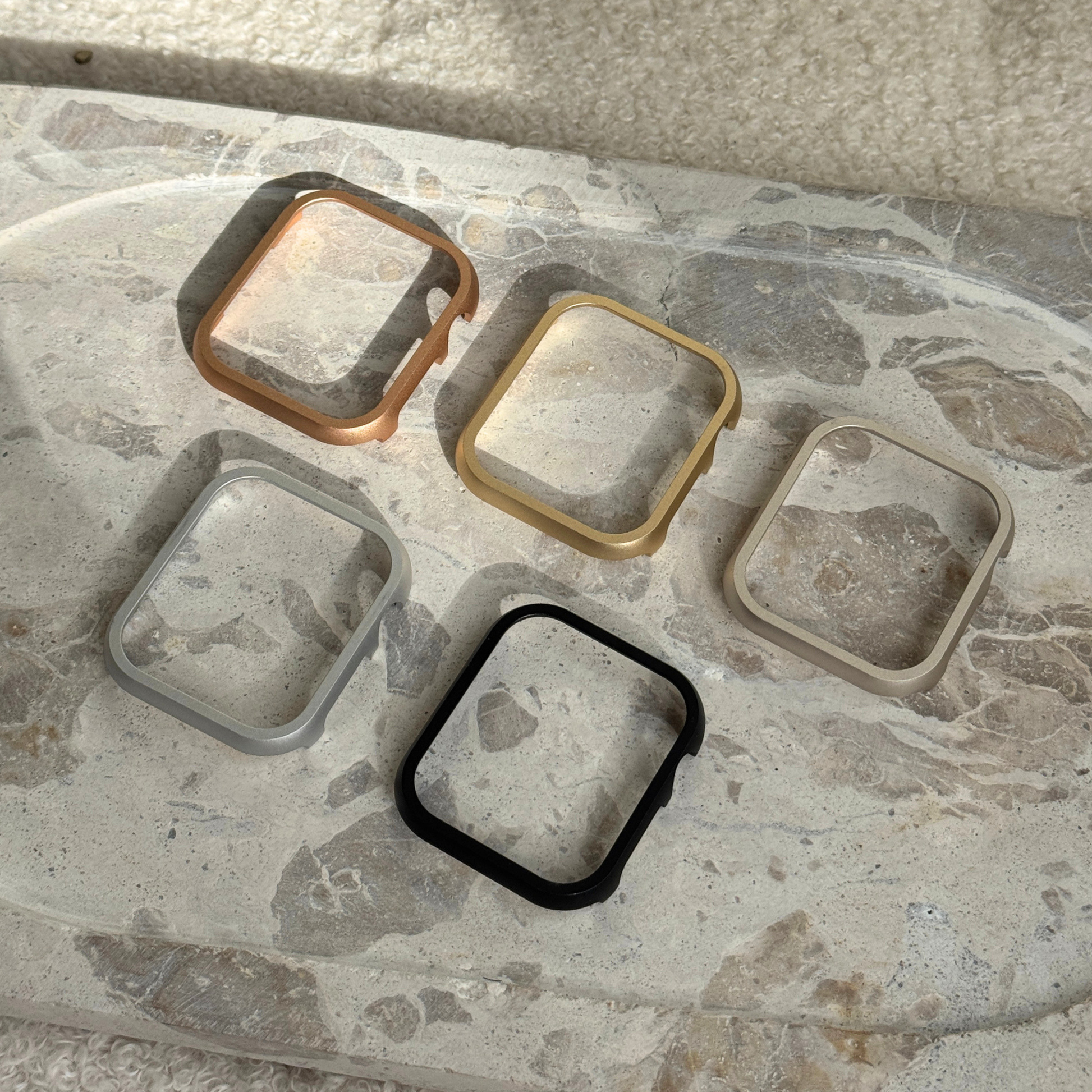 Metal stainless steel apple watch case cover