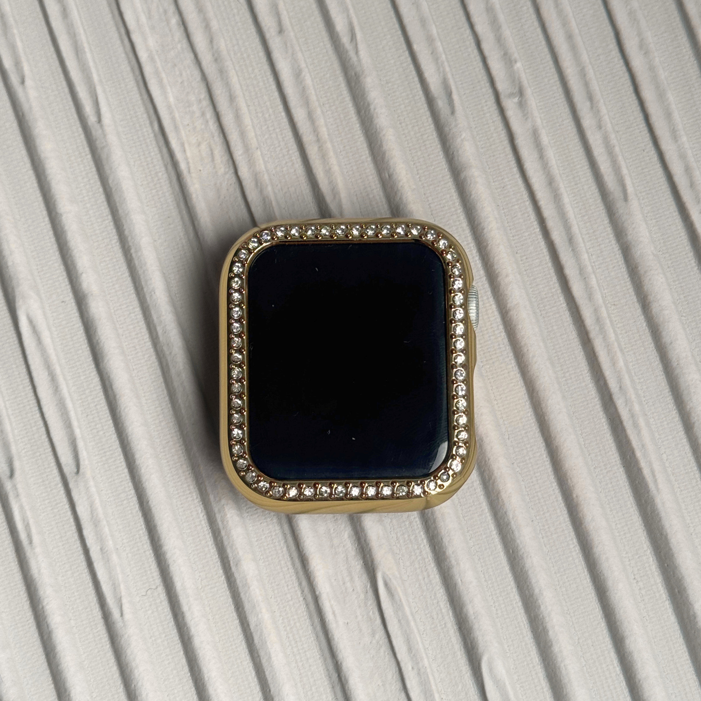 Gold rhinestone apple watch case