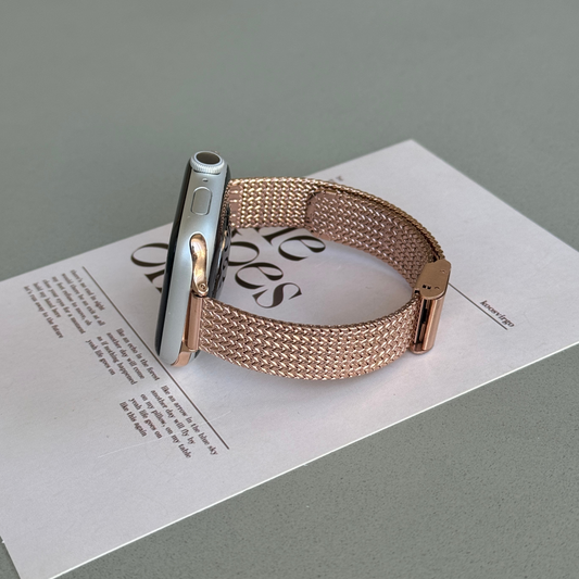 Rose Gold Apple Watch Band, iWatch strap 45mm 44mm 42mm 41mm 40mm 38mm 49mm, Luxury Women Metal Bracelet, Apple Watch armband, Apple Watch 9