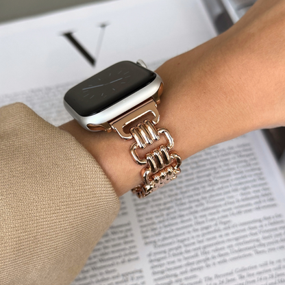 Feminine and luxurious Apple Watch band with a unique, high-end design. A statement piece for women who love elegance. Compatible with Apple Watch Series 1-10, SE, and Ultra.